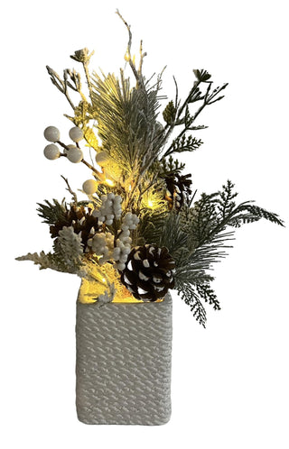Arreglo Navideño Base con Luz LED 35 cm