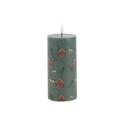 Vela Cera Led Navidad #224 7,1X7,1X15,2Cm 038