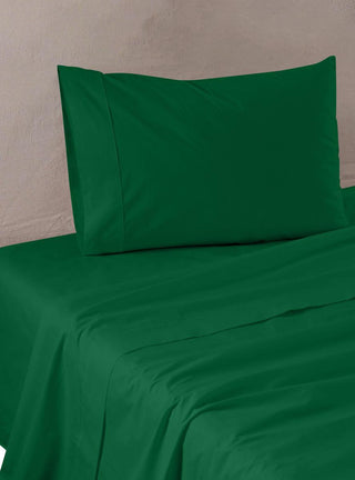 Sábanas 144 Hilos Lisas Color Verde, 1,5 plazas