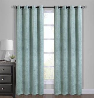 Set Cortina Velvet Emboss 140X220 Verde