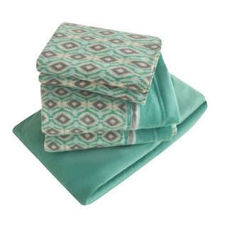 Juego de Sábanas Estampado Polar Térmico Chantilly 1 Plaza verde