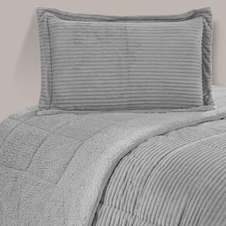 Plumón Sherpa Extra Cálido Chantilly King Gris Plata