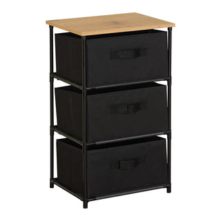 Organizador Multiuso 3 Cajones Tela y Metal 40x30x68 cm