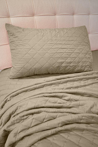 Quilt Sherpa Liso 2 plazas Beige