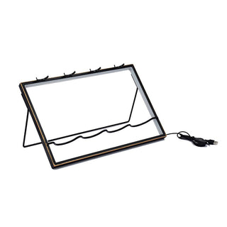 Cava para Vinos con Luz LED USB de Fierro 28 cm