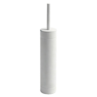 Escobilla para WC con Porta Escobilla de Acero Blanco Diseño Moderno