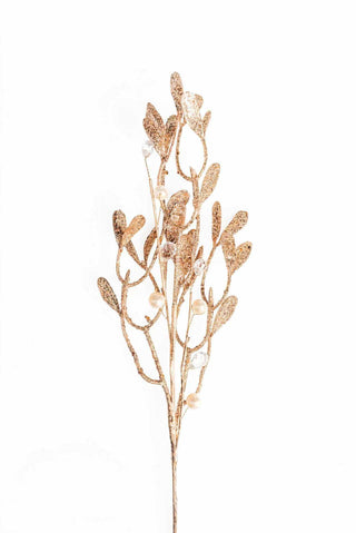 Rama Decorativa Perlitas Doradas 50 cm