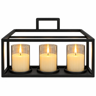 Candelabro Con 3 Velas Led Decorativas 39,5X12X24,5Cm