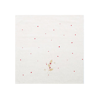 Servilleta Estampada Rama Navidad Dorado 43X43Cm