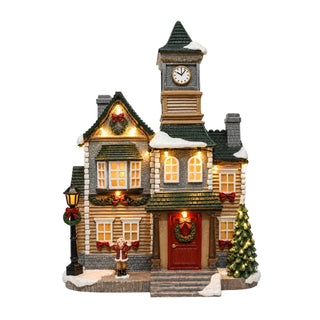 Casas Navidad C/Luz 21X12X29Cm