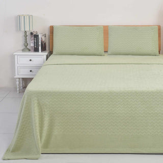 Juego de Sábanas Coral Fleece Ultra Suave Chantilly King verde