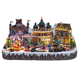 Villa Gde Musica Y Luz C/Tren Mov 70X50,5X35Cm 274