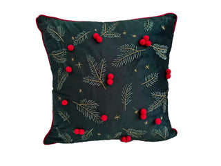 Funda Cojín Ramas Bordadas 45x45 cm
