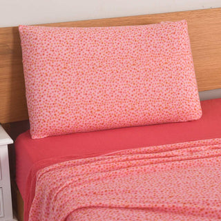 Juego de Sábanas Estampado Polar Térmico Chantilly King Rosado