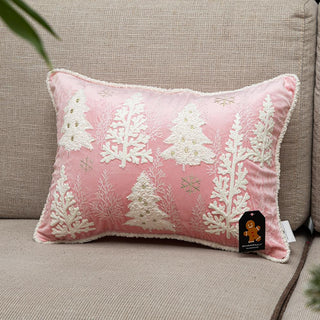 Funda Cojin Bord Pinos Blancos 35X50Cm