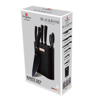 Set de 7 cuchillos de Cocina 7 piezas Con soporte Cobre