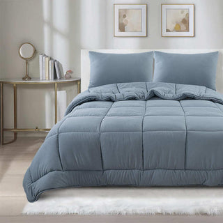 Plumón King Reversible Azul | Microfibra Hipoalergénica Chantilly