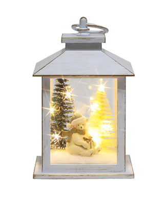 Farol Oso Navideño Luz y Música 18 cm