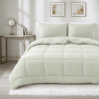 Plumón 1.5 Plazas Reversible Verde | Microfibra Hipoalergénica Chantilly