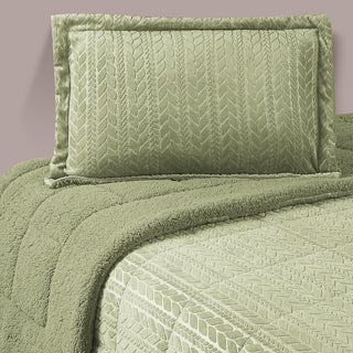 Plumon Coral Sherpa 2 plazas Verde
