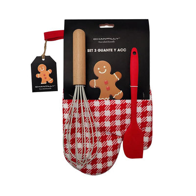 Set 3Pcs Guante + Cuchara + Batidor Dsn 14
