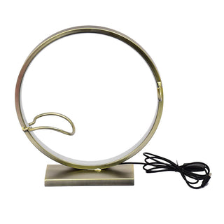Cava para Vino Individual con Luz LED USB de Fierro Color Dorado 31,5 cm