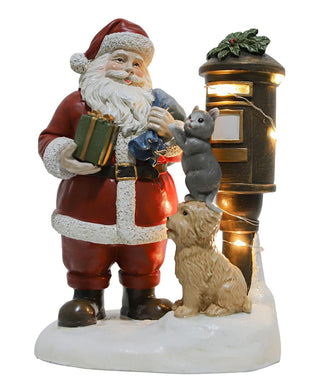 Santa C/Gatito Perrito 14X9,2X19Cm