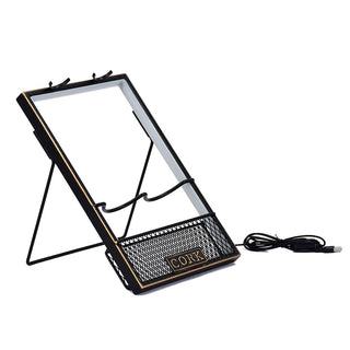 Cava para Vinos con Luz LED USB de Fierro Negro 2  Botellas