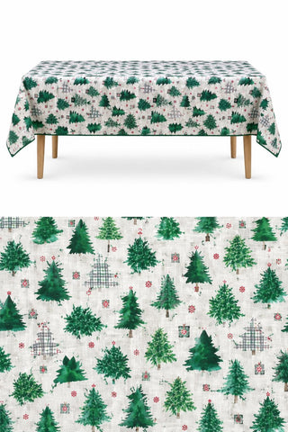 Mantel Navideño Árboles de Navidad 150x230 cm