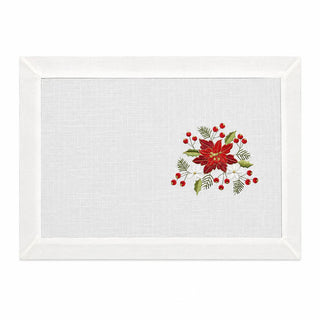 Individual Bordado Navidad Muérdago 33x48 cm