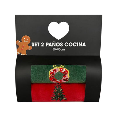 Set 2Pcs Paño Cocina Bord 50X90Cm Dsn 16