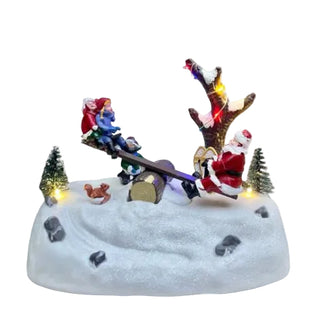 Santa Columpio Luz Y Musica 18,2X11,5X14,7Cm