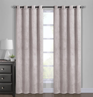 Set Cortina Velvet Emboss 140X220 Crudo
