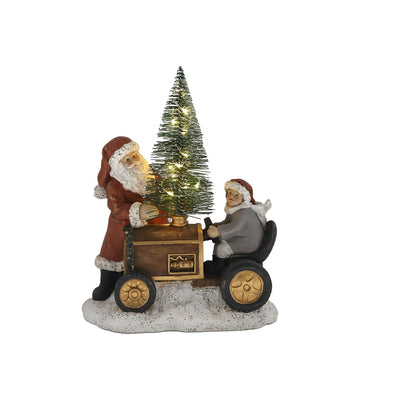 Arbol Santa C/Luz Y Musica Tractor 16,5X11X20,5Cm
