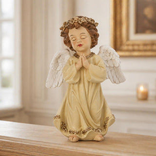 Ángel Navideño Rezando Marfil 20 cm