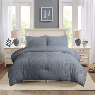 Plumón Bordado Relleno Sintético Hipoalergénico Chantilly 230x250 cm Gris Oscuro