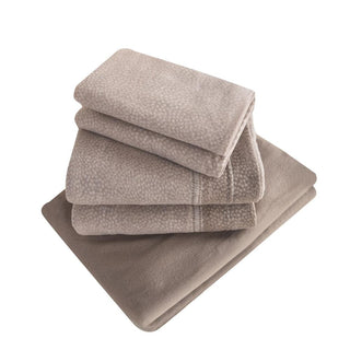 Juego de Sábanas Estampado Polar Térmico Chantilly 1.5 Plazas Visón