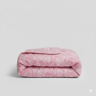 Quilt estampado Flores Malva 2 plazas Malva