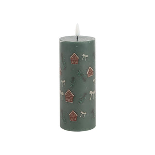 Vela Cera Led Navidad #224 7,1X7,1X17,5Cm 039