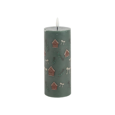Vela Cera Led Navidad #224 7,1X7,1X17,5Cm 039