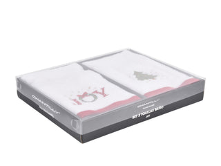 Set 2 Toallas Bordadas Joy Navidad 40X60 Cm