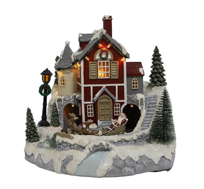 Villa Tren Luz Y Musica 23,5X22X22,5Cm 5R