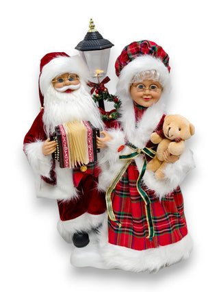 Sr y Sra Santa Musicales con Acordeón 54 cm