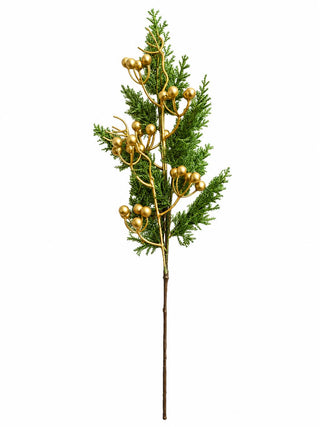 Rama Navideña Dorada Decorativa 52 cm