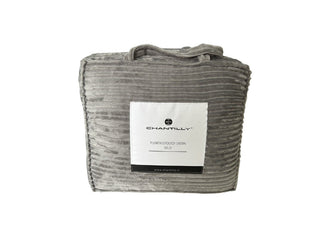 Plumón Sherpa Extra Cálido Chantilly 2 Plazas Gris Plata