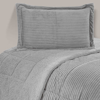 Plumón Sherpa Extra Cálido Chantilly 2 Plazas Gris Plata