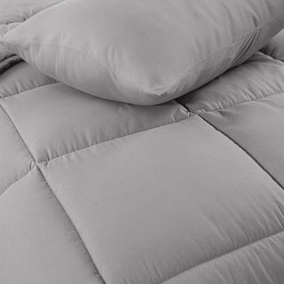 Plumón King Reversible Gris Acero | Microfibra Hipoalergénica Chantilly