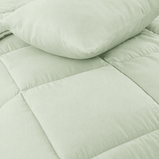 Plumón 1.5 Plazas Reversible Verde | Microfibra Hipoalergénica Chantilly