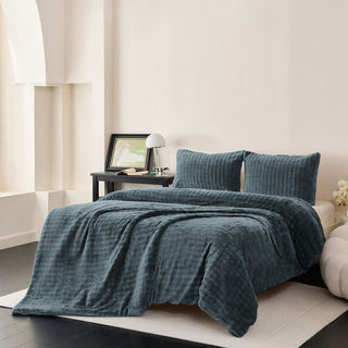 Plumón Sherpa Extra Cálido Chantilly 1.5 Plazas Gris Plata