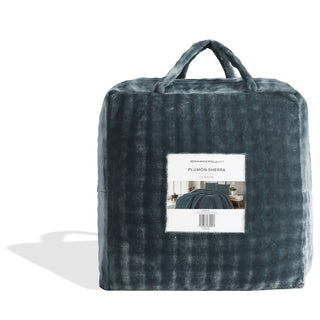 Plumón Sherpa Extra Cálido Chantilly 1.5 Plazas Gris Plata